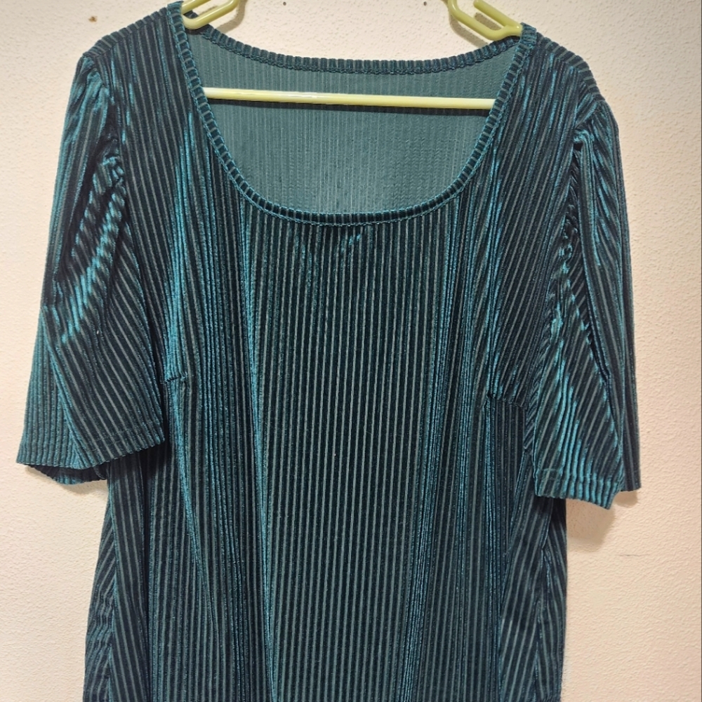 Teal Velvet Women's Top